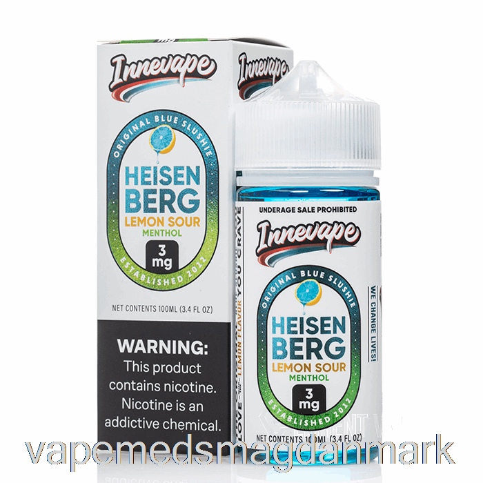 Vape Uden Nikotin Heisenberg Citron Sur Menthol - Innevape - 100ml 6mg